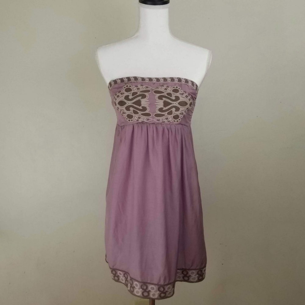 Anthropologie, THEME Lilac Strapless Dress